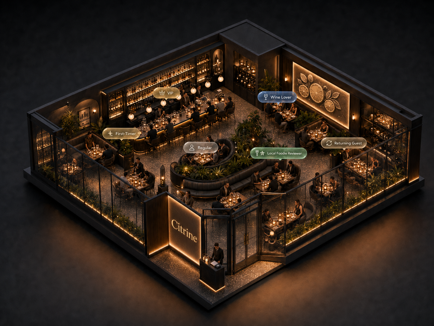 Citrine Restaurant Guest Intelligence Layout