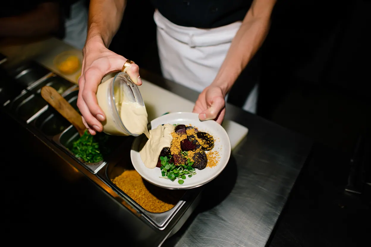 Chef preparing food